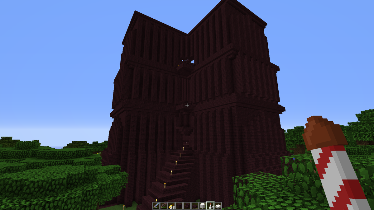 AntoineL21's tweet photo. Quand un fan du #SeigneurDesAnneaux commence à reproduire La Tour D'Orthanc sur #Minecraft https://t.co/rgbQlIwelr