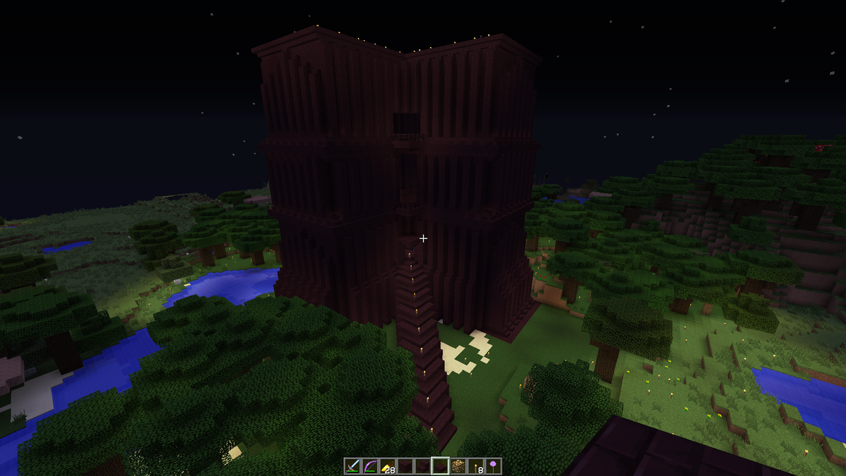 AntoineL21's tweet photo. Quand un fan du #SeigneurDesAnneaux commence à reproduire La Tour D'Orthanc sur #Minecraft https://t.co/rgbQlIwelr