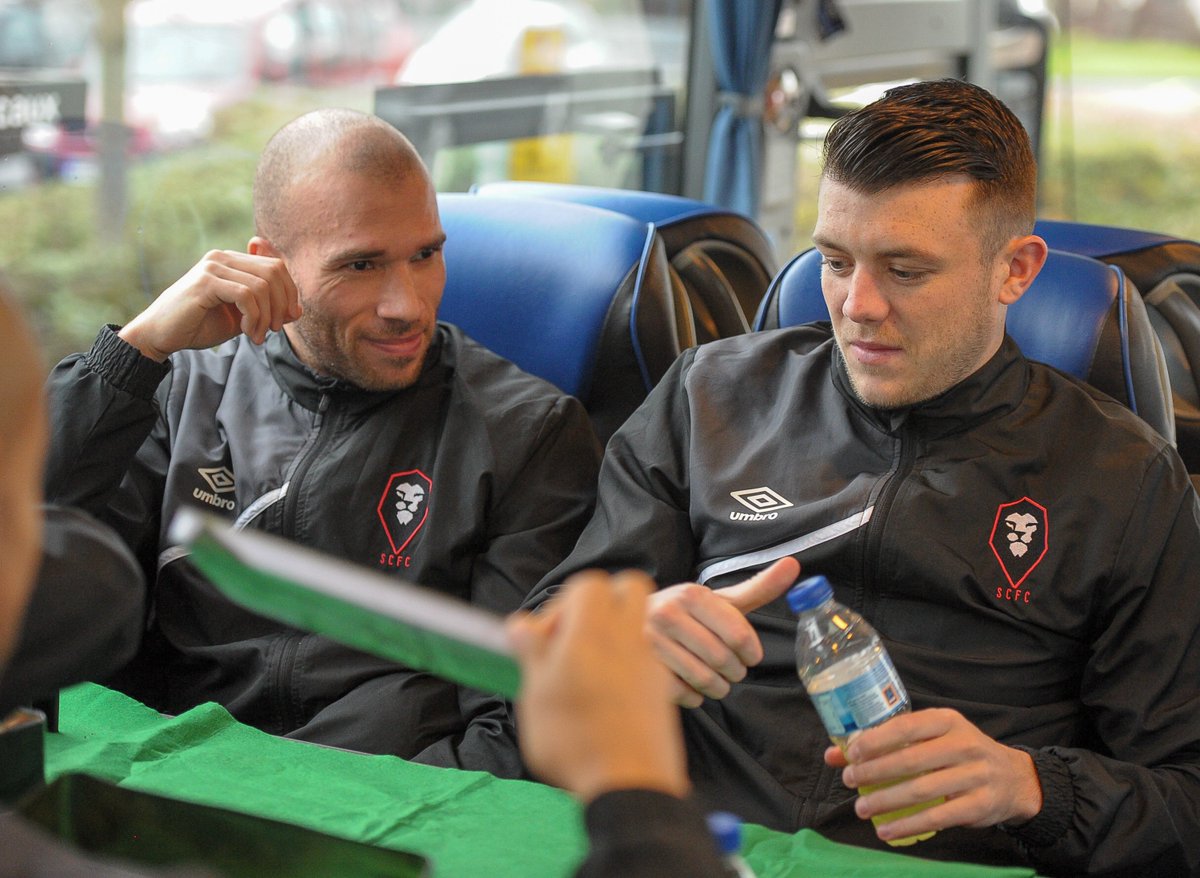 MEN_Celebrities's tweet photo. More @SalfordCityFC pictures of the team leaving for Hartlepool https://t.co/AiNPMJDLtd