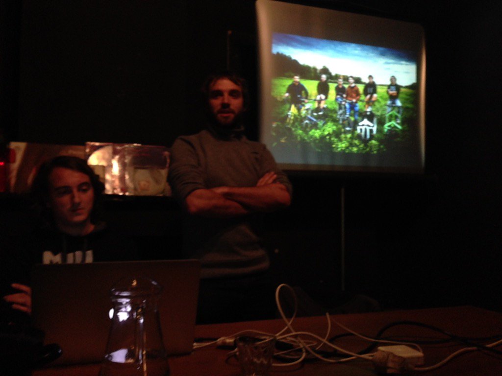 SeeMeCycle3's tweet photo. Presenting #SeeMeCycle in #Menen w/ @Climate_Express tonight @davydepauw @Mobielvzw @Howest_Intl #howest https://t.co/roajqMuF8g