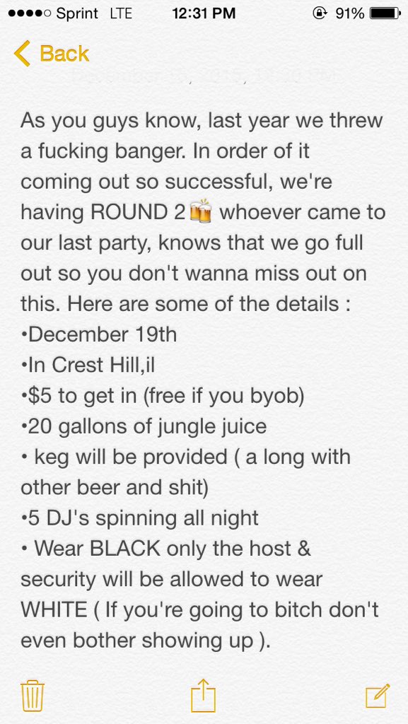 PsychedelicPabs's tweet image. Here are the details + highlights of the last party we threw. If you're interested just DM/Text me for the address🍻😈