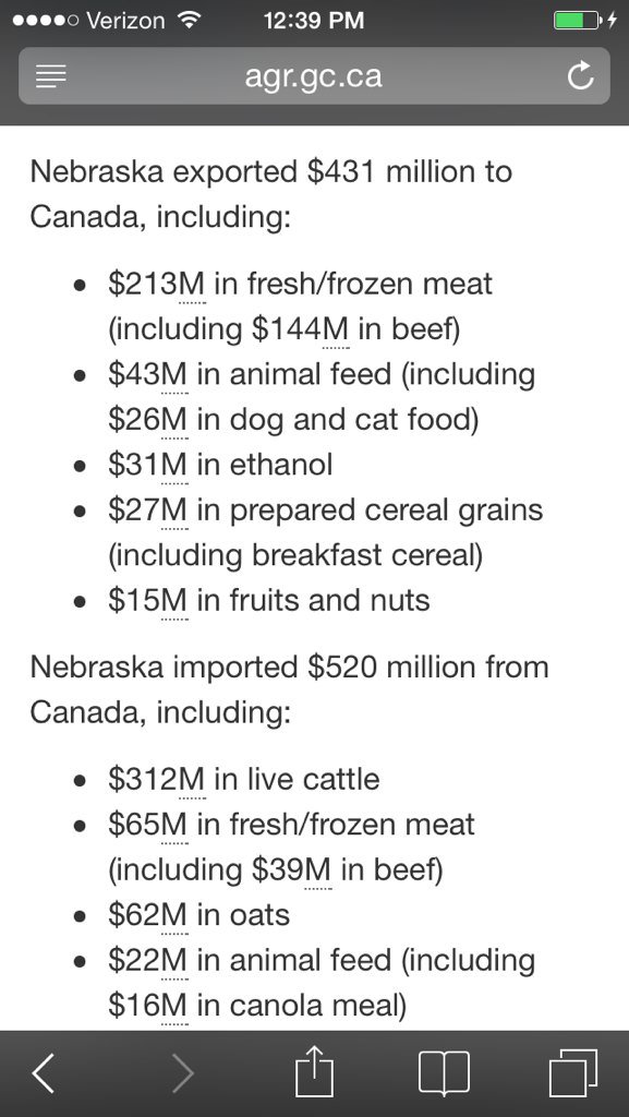 CanCGMPLS's tweet photo. $2B of beef/pork exported from NE; 45% to Mexico+Canada, largest trade partners. #fixCOOL https://t.co/UF20qeQmQf https://t.co/D4eZOIAsOy