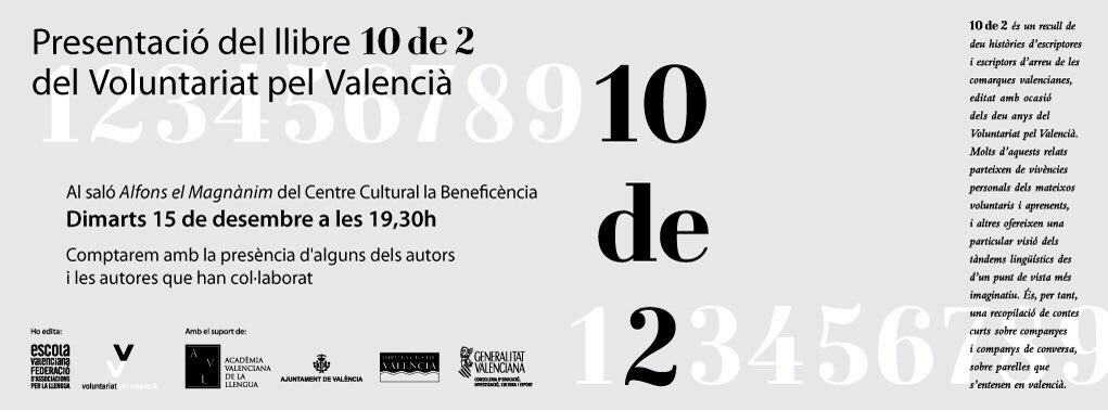 adria_marti_'s tweet photo. Comença l'acte de presentació del llibre #10de2, que commemora 10 anys del Voluntariat pel Valencià d'@escolatv https://t.co/XiaGRr8Z1j