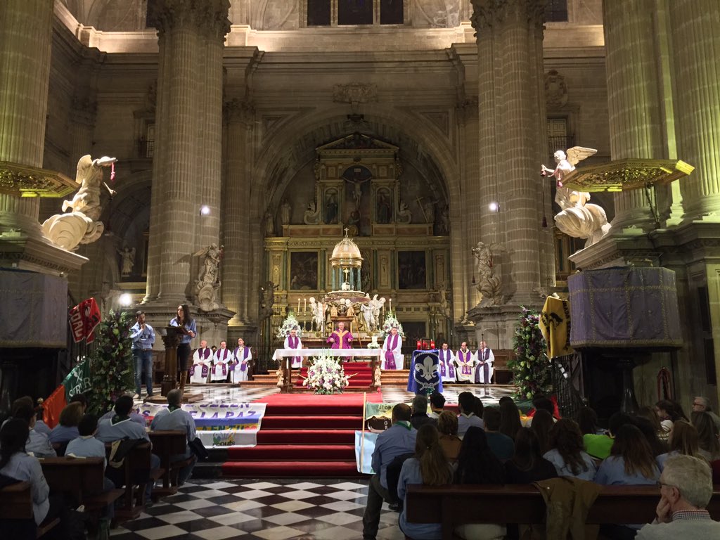 <a href="/AlmeriaMSC/">Scouts Almería MSC</a> en la Catedral de Jaén en estos momentos recogiendo la Luz de la Paz de Belén 2015. #LPB2015