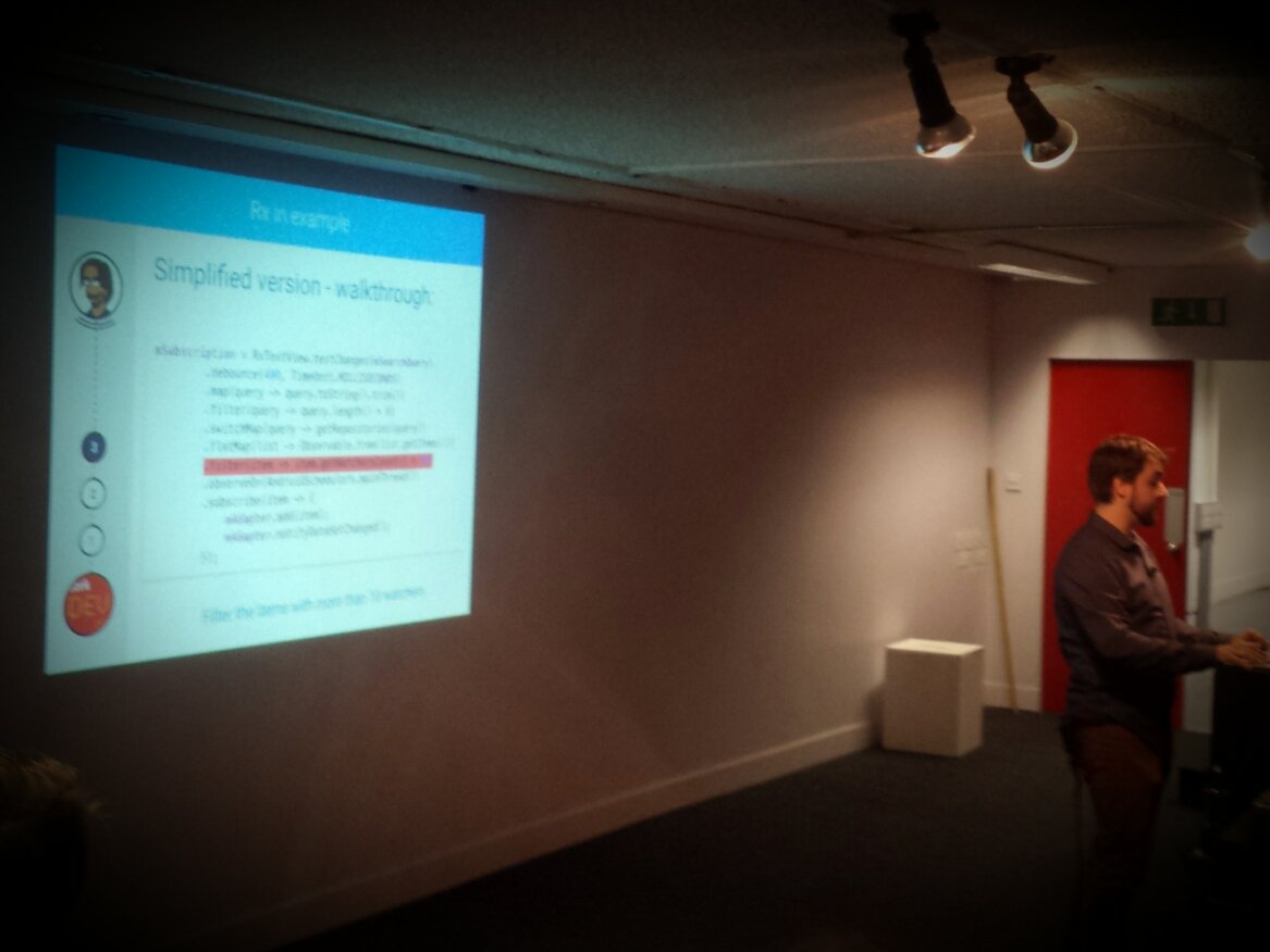 eoins's tweet image. Rx very well explained by @andrzej_sitek to a full house at @corkdev #ReactiveX