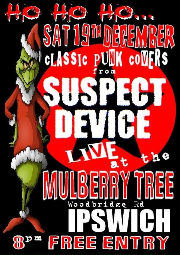 suspectdevice02's tweet image. Get yourself down to @MulberryTreeIps on Saturday night for some punk classics, it's free entry !
