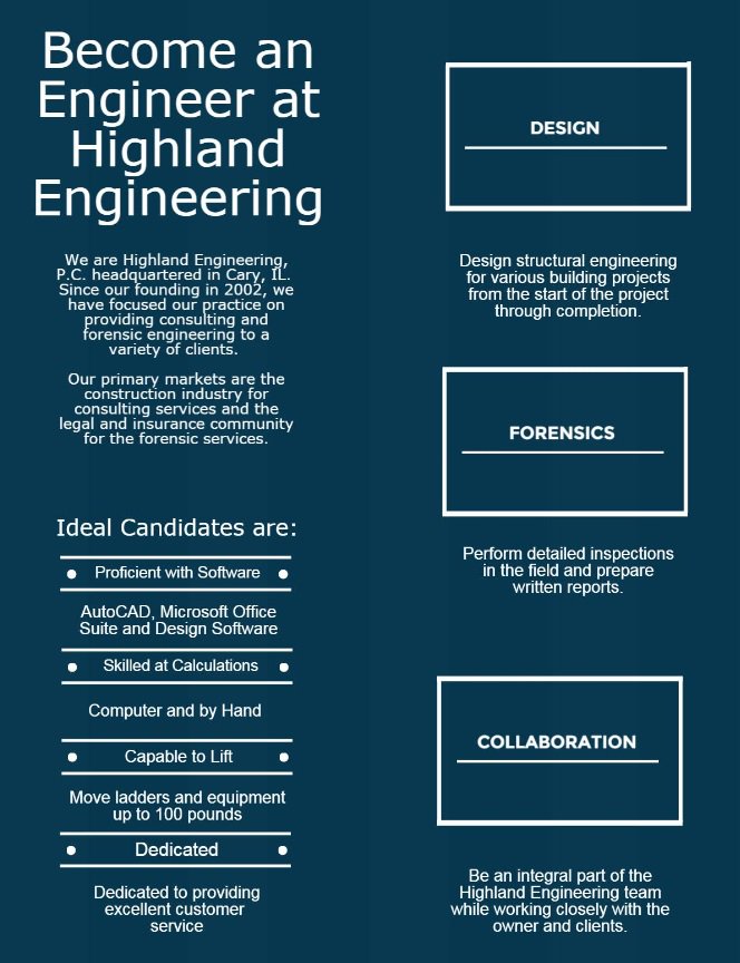 We're growing and looking for a Senior #Structural #Engineer!  More information: highlandengineeringpc.com/careers-at-hig…