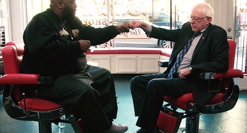 KyleKulinski's tweet photo. Bernie: "What's good fam?"
Killer Mike: "Ain't shit ma nigga." https://t.co/4osBvarPPy