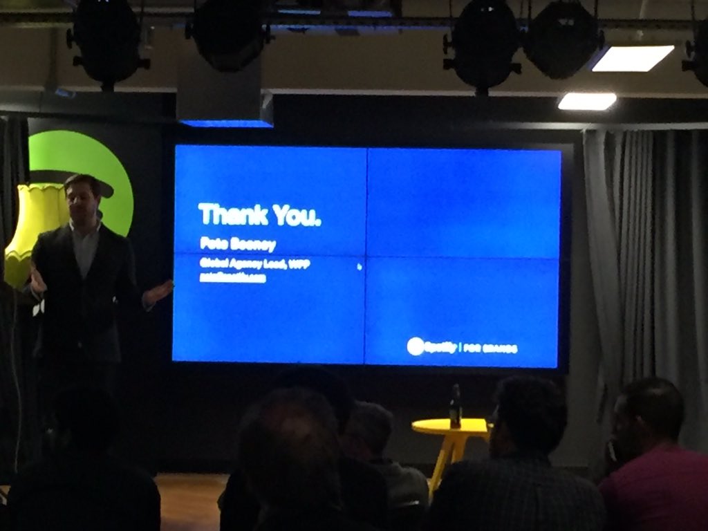 Tayana83's tweet photo. A huge thank you to @SpotifyUK for hosting tonight's @PRCA_UK #PRCAdigitalgroup event &amp; @Beeno for speaking! https://t.co/nSsobvW9s4
