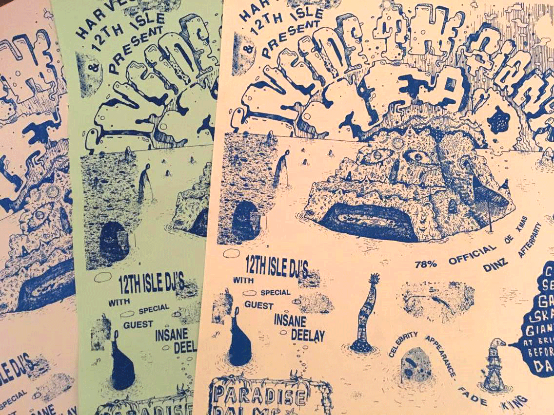 HarvestSkate's tweet image. Look out for our risograph posters for our event w/12th Isle @edinburghpalms on Friday, printed by @WorkhorsePress