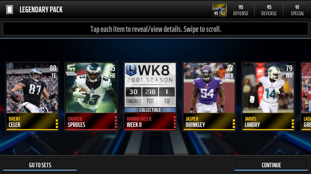 maddenmobile96's tweet photo. I think it was a pretty good free legendary pack from completing tier 5! @EAMaddenMobile #maddenmobile https://t.co/VYaWQisi3D