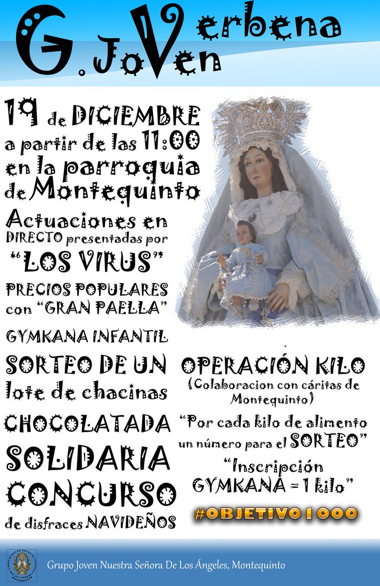 GrupoJovenNSDLA's tweet photo. El #sabado en #montequinto #TDSCofrade Os esperamos a todos! @Montequintoinfo @LosVirusOficial @Montequinto_ https://t.co/LSb35lW5Zq