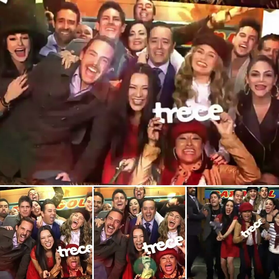 FCSoloEllas4's tweet photo. Promos Navideños🎅🎄#ElTreceContigo #Selfie @AztecaTrece @nadiamusica @crissgeithner @MariaAMolinaB @lanegradeoroofi https://t.co/xZqdEk0V4i