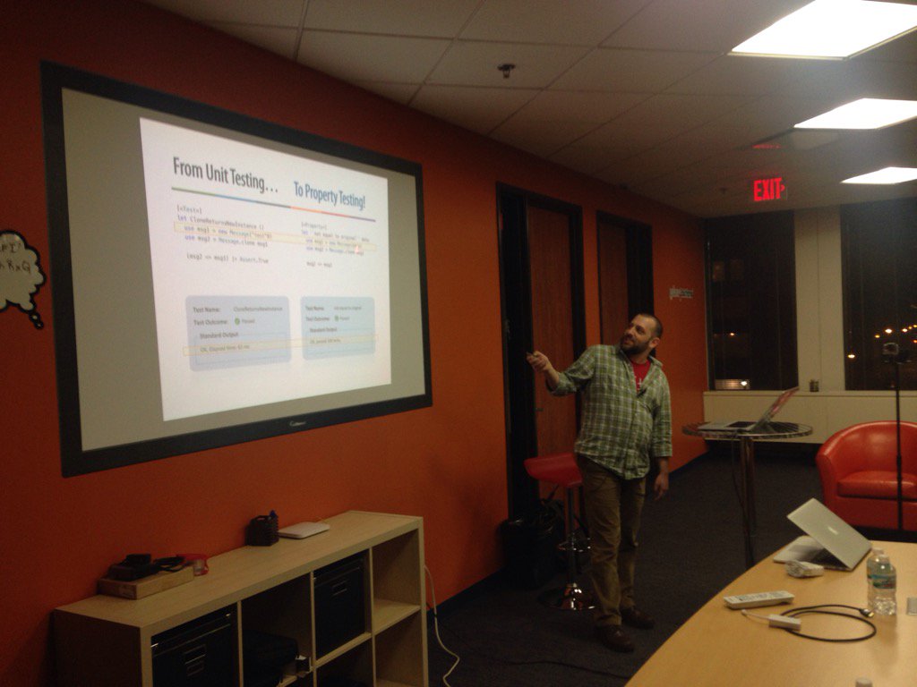 Detroit #FSharp UG - @pblasucci on Property Based Testing using #FsCheck in .NET!