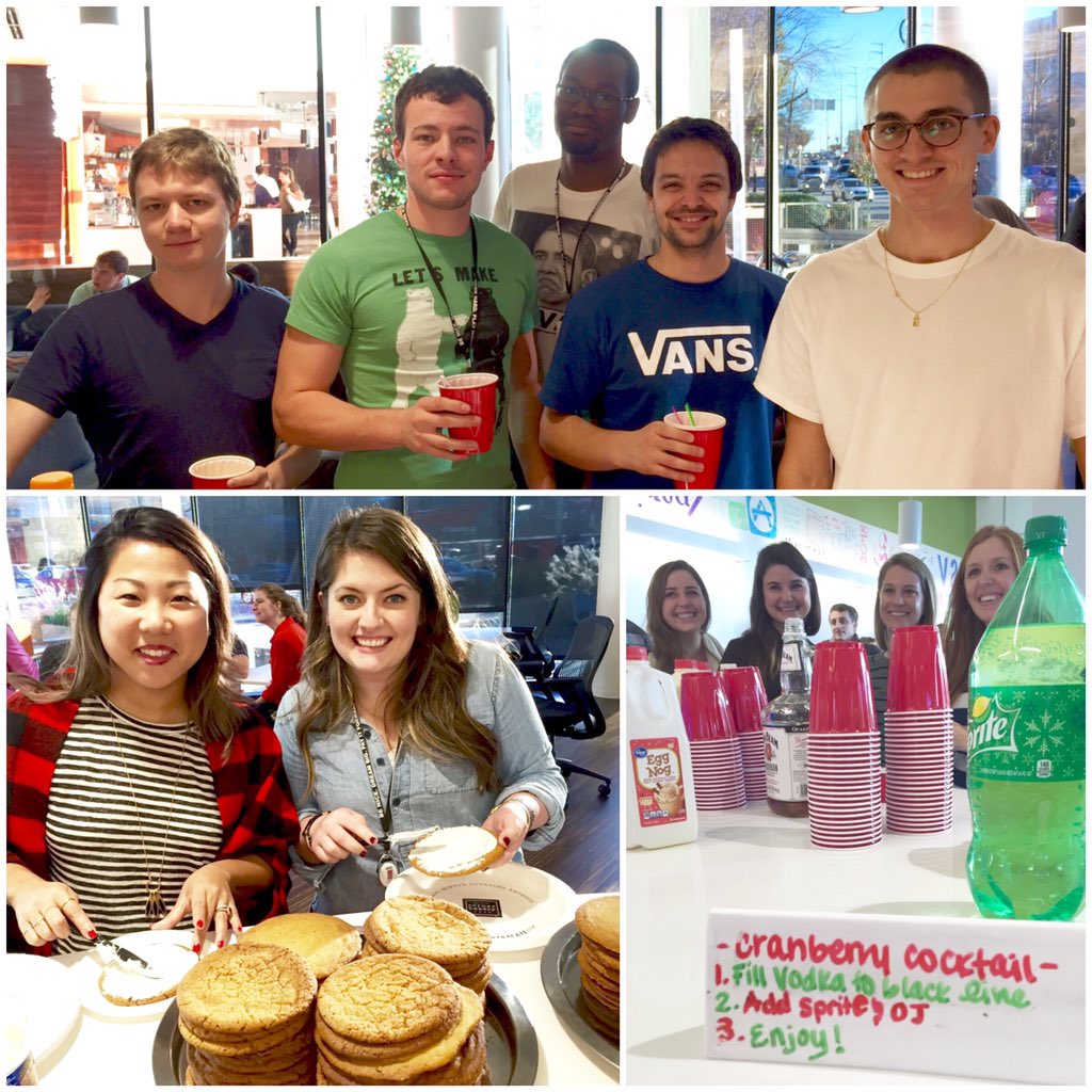 ATLTechVillage's tweet image. Spiced eggnog, cranberry cocktails, &amp;amp; fresh baked cookies today at the Village! #RandomActsOfFun