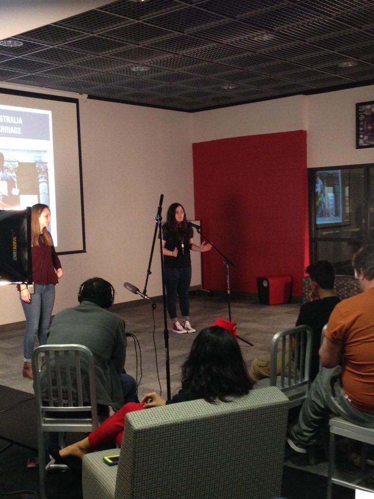 mupchurchSTEAM's tweet photo. #PinkertonAlumni Daniela V. with a powerful poem @NewTechCoppell #slammingforacause https://t.co/QeCMkAhzAw