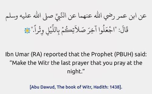 wadhakkir's tweet photo. Prophet ﷺ:

“Make the Witr the last prayer that you pray at the night”

#HadeethGems https://t.co/tN8C22zkqE