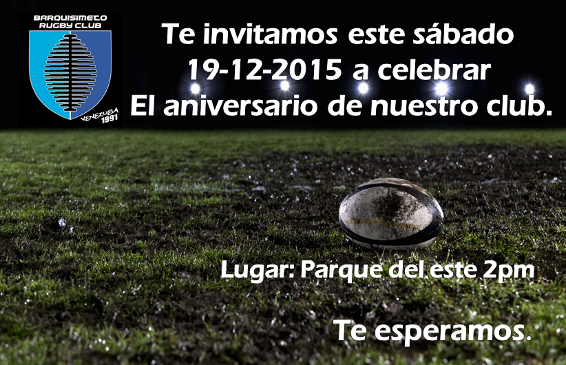 BRC_1991's tweet photo. Están cordialmente invitados al aniversario N° 24 del club! #Rugby #Barquisimeto #Lara https://t.co/VlIMdXyjoa