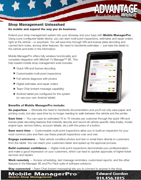 USAbest1forever's tweet image. Extend your #ShopManagement system into your driveway &amp;amp; your bays with #MobileManagerPro.