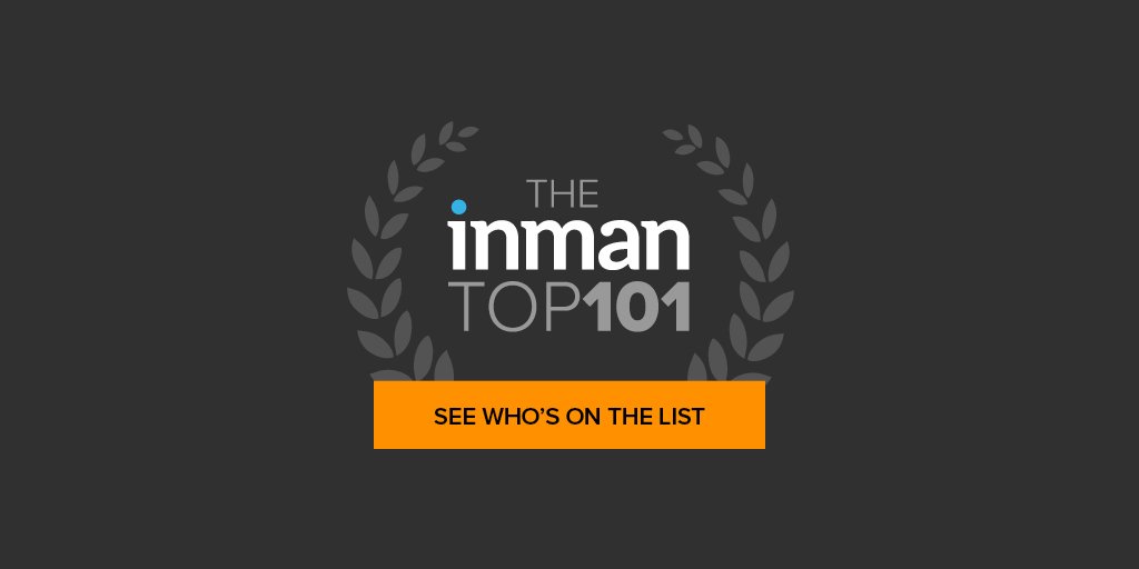 Inman's tweet photo. Our list includes influencers @hellersells, @laurahbrady & @spencerrascoff. See the list: https://t.co/nJvNwxHavX https://t.co/ylnQ6FWquU
