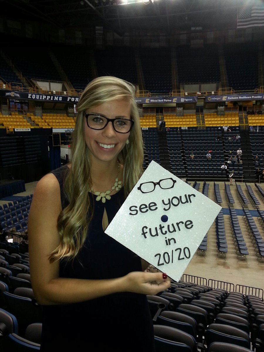 SunnieEwing's tweet photo. Katie McGee decorated her mortar board with the SCO logo at her #UTC graduation recently! #seeyourfuturein2020 https://t.co/xL7wZtiFUU