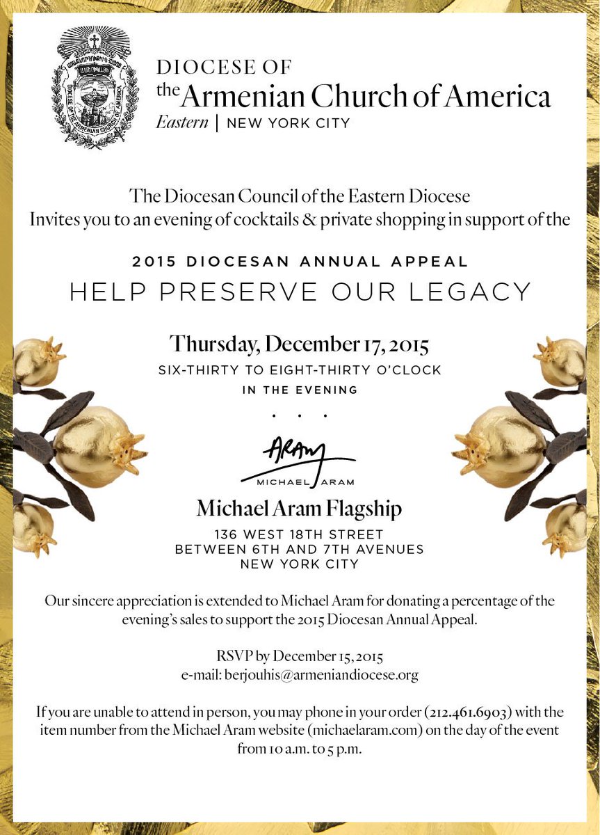 Development_AD's tweet image. Don't miss out on our exciting Annual Appeal reception at the @MichaelAramInc Flagship Store in NYC this Thursday!