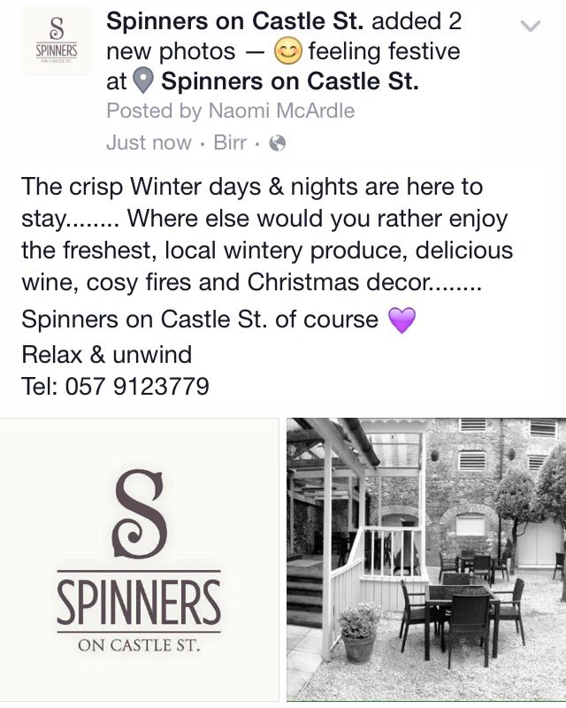 spinnersbirr's tweet photo. Christmas time, Mistletoe &amp; wine @spinnersbirr #Christmas #party #festive https://t.co/D0A3w548M2