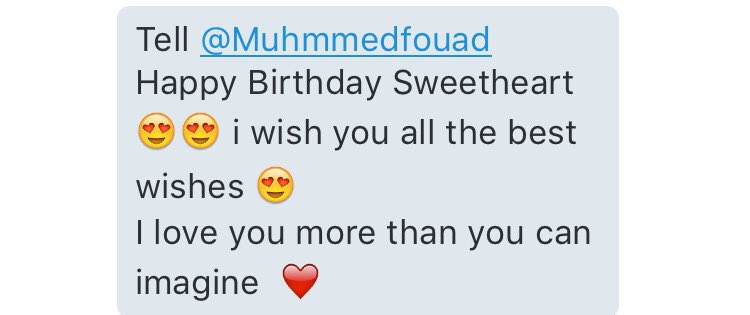 DeliveryMessage's tweet image. @Muhmmedfouad H.B.D 🎁🎁🎉🎉🎈🎈😄😄