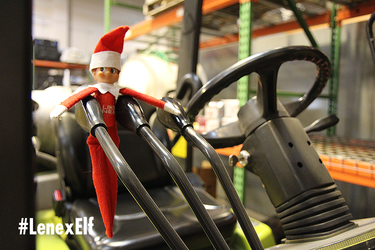 cityoflenexa's tweet photo. Today, #LenexElf went to the Parks Dept, where he learned to operate a forklift. He might need to grow a few inches! https://t.co/lvFrndGrcY