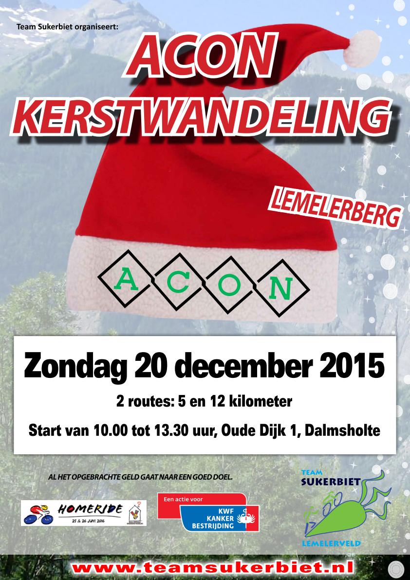 A.s. zondag wordt de Lemelerberg omgetoverd in Kerstsfeer tijdens de <a href="/aconbv/">Acon BV</a> Kerstwandeling. teamsukerbiet.nl/index.php/acti…