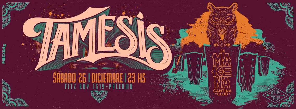 Tamesisoficial's tweet photo. Cerramos el 2015 el SAB26-12 en @Makenaclub |  Anticipadas $50 sólo por MD | Toda la info → https://t.co/1U3C8SBuoK https://t.co/tl1hbDhn0h