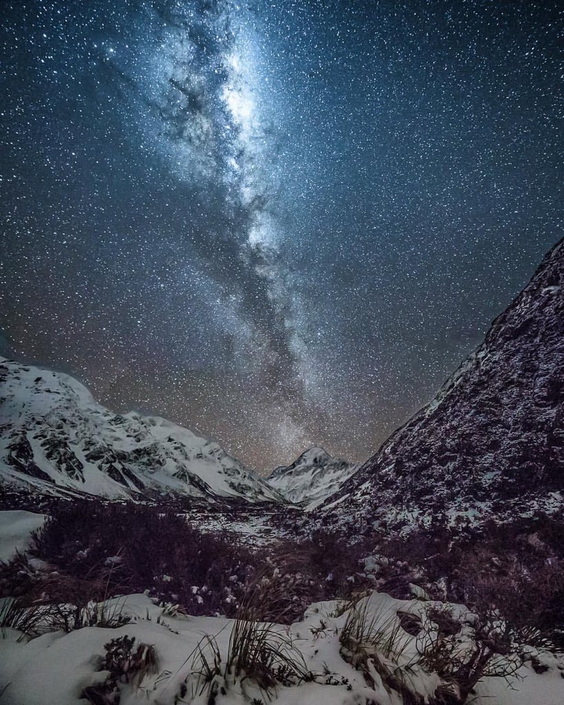 PureNewZealand's tweet photo. Galactic greatness. #NZMustDo

[📍Hooker Valley Track, Christchurch-Canterbury. 📷: IG/ brentpurcell_le.nz] https://t.co/l1SrYZnbZn