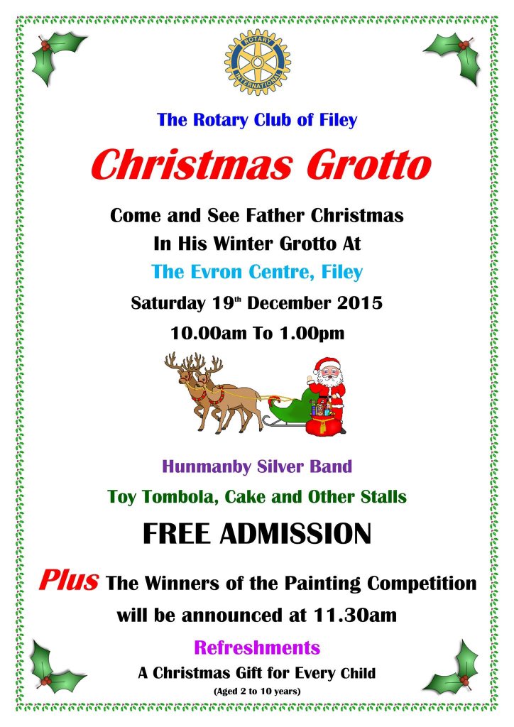 RotaryFiley's tweet image. Sat 19th Dec #Christmas #Grotto. See #Santa in #Filey 🎁 @YorksCoastRadio @TescoFiley @FileyParish @FileyMerc