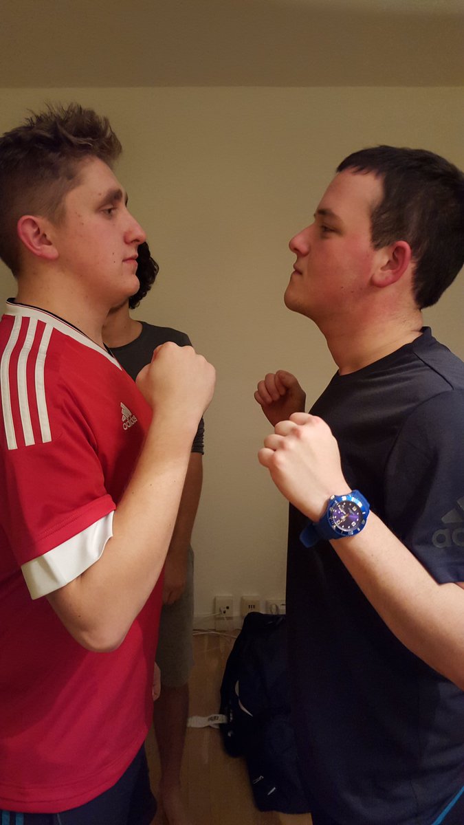chaluimmarshall's tweet photo. Fight night promo picture for Corey "Peter Schmeichel" Roberts and Chris "Baileys" Catania, videos to follow soon https://t.co/uI1sctsD6d