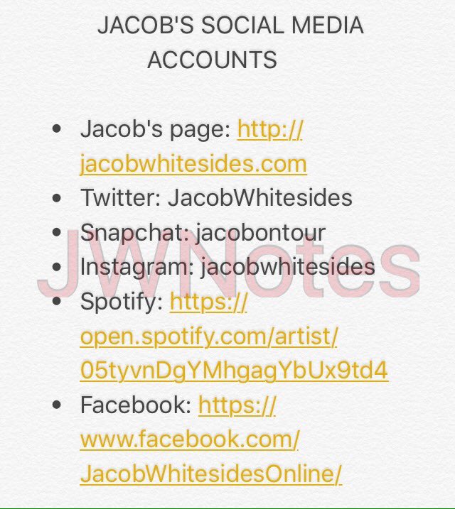 JWNotes's tweet image. Here we have Jacob's social media accounts if you want to follow him! #JWNotes