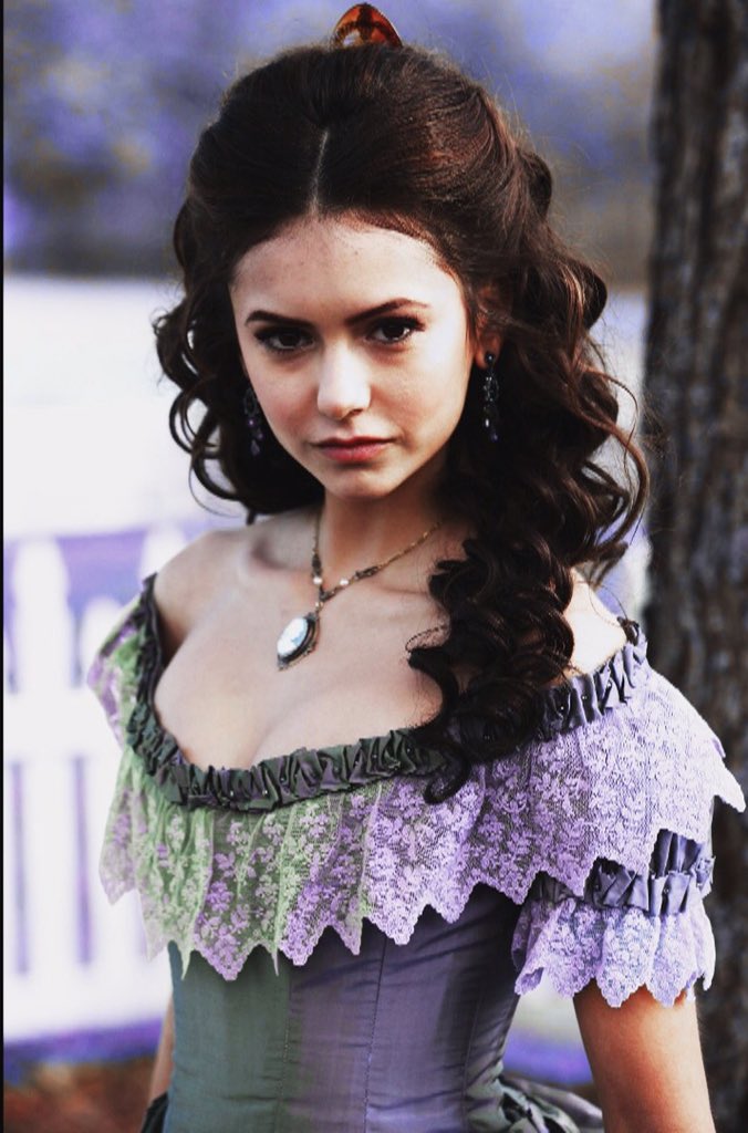 katherine pierce purple dress Ranking Katherine Pierce's Iconic Corset Dresses from The Vampire Diaries