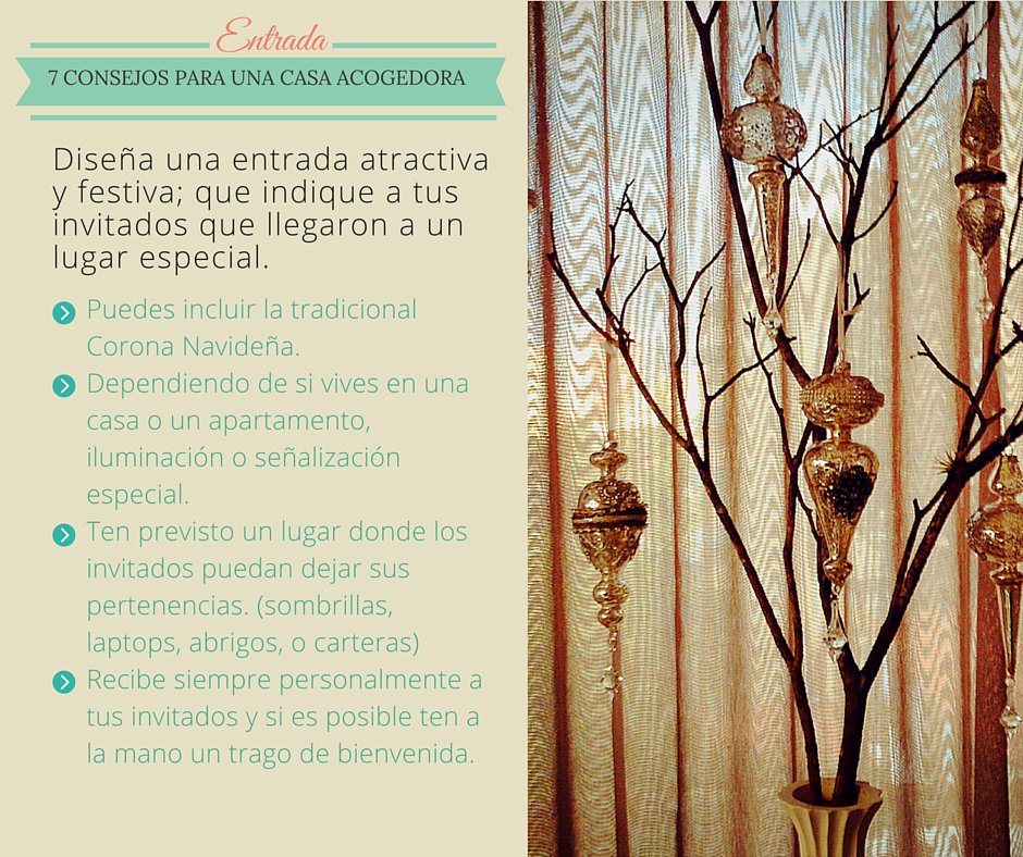 7 Consejos para una casa acogedora esta Navidad. El primero tu ENTRADA. #NavidadconEstilo #ChicTips