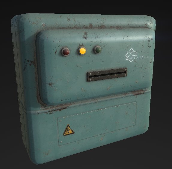tpelham42's tweet photo. Vintage badge reader for the punch hole badges. #indiedev #GameArt #caveingame #lowpoly https://t.co/LFyh68DkZQ