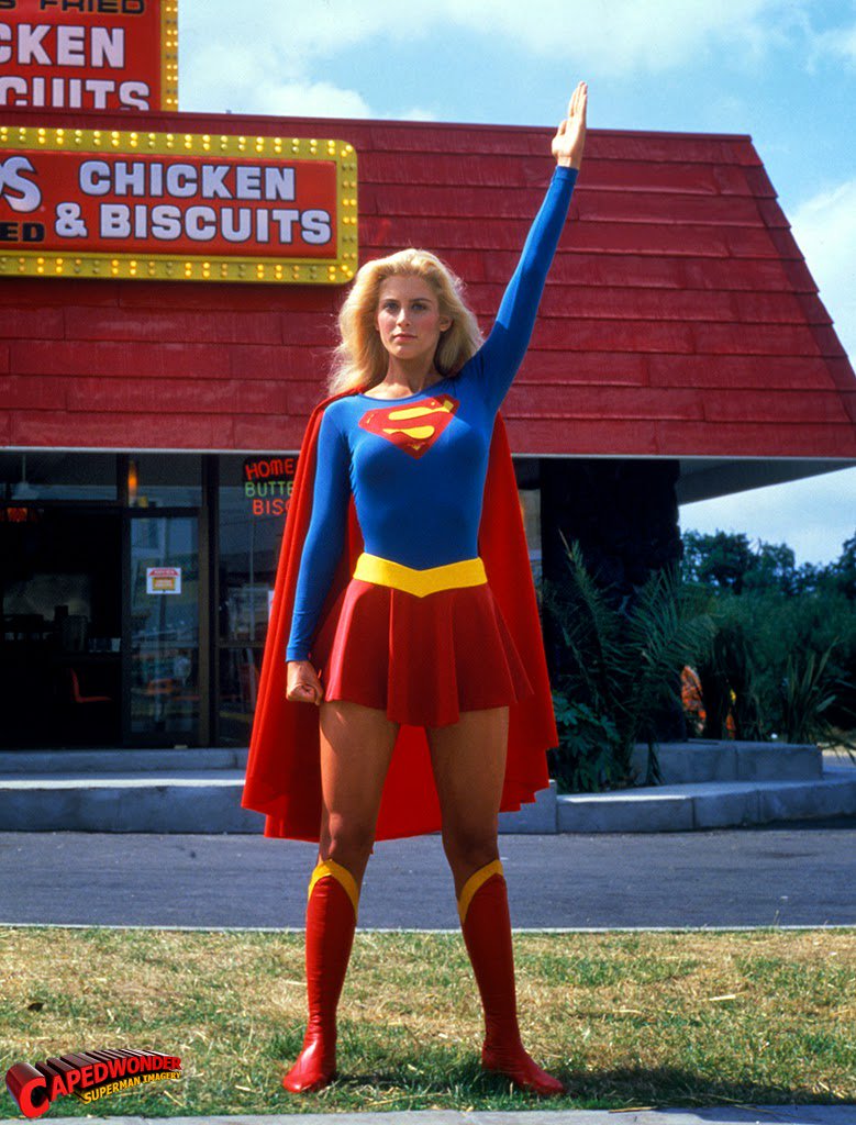 Happy birthday to Supergirl Helen Slater... defender of Popeye\s Fried Chicken stores everywhere. 