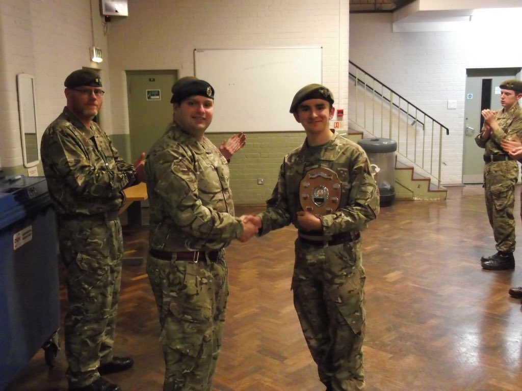 NCO of 2015, cadet of 2015 and #RWC15 prediction winners being given their awards #armycadets #goingfurther