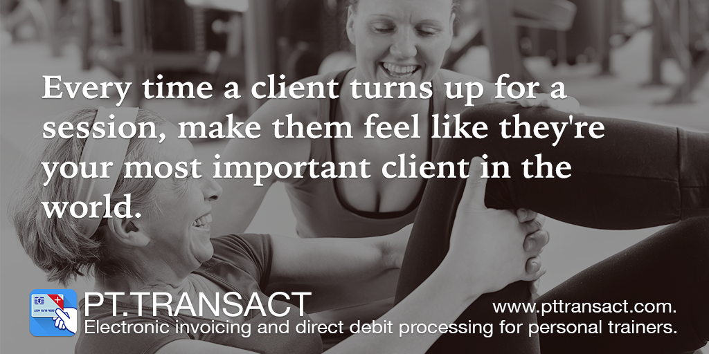 PTTransact's tweet photo. Make every client feel like they’re your most important.
#personaltrainer #ptsuccess #coach https://t.co/IRaFDKz3Gw
