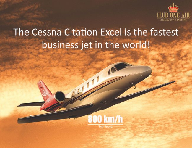 ClubOneAir1's tweet image. The #CessnaCitationExcel is the fastest business jet in the world!
#ClubOneAir #BusinessJets #AviationWorld #FlyCOA