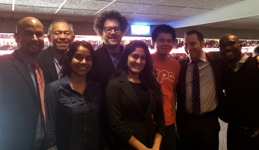 Great faculty from Jefferson - at the Flyers game