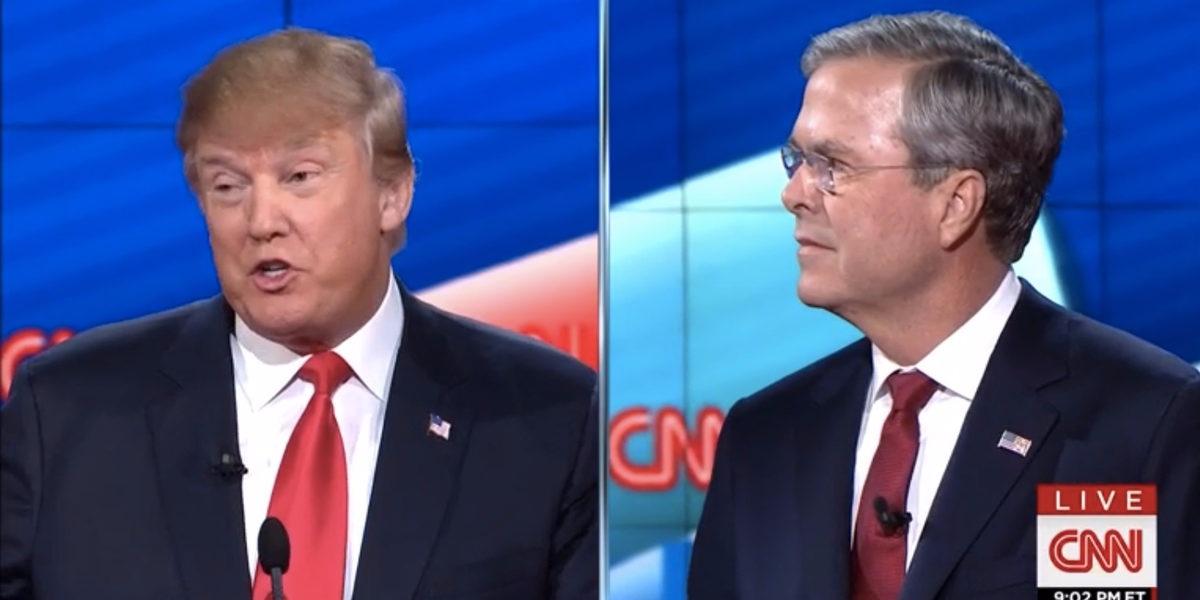 BusinessInsider's tweet image. 'He's a chaos candidate': Donald Trump and Jeb Bush start the debate by shredding each other read.bi/1Mg5OcW