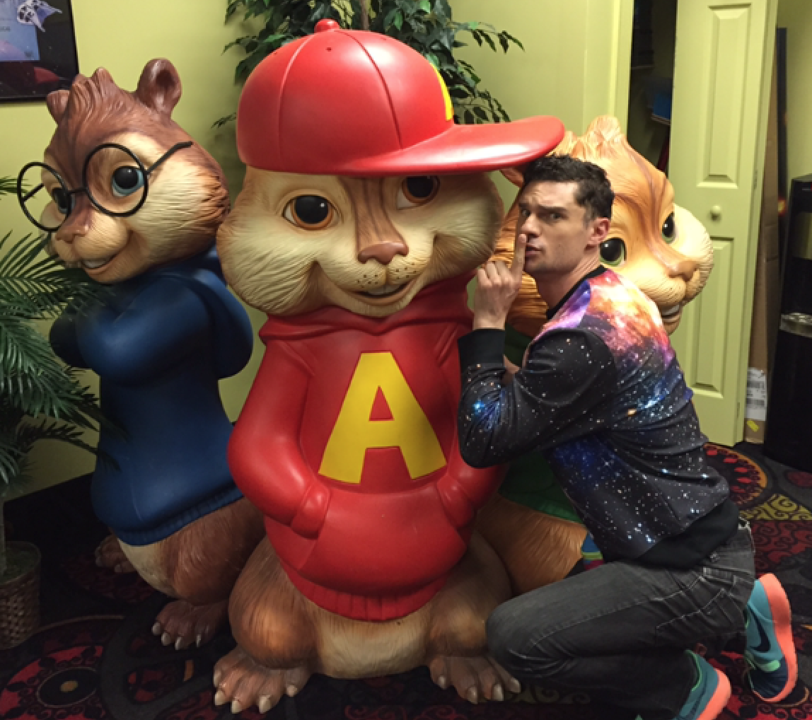 flula's tweet photo. Shüsh Squirrels, shüsh! I make a Cameo inside your Sassi Film this Friday but it is a Secrete! #AlvinMovie https://t.co/rF72yshFCp