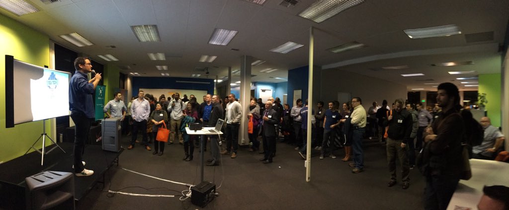 thinkspace's tweet photo. . @BrettGreene kicking off New Tech Eastside! #newteches https://t.co/hBQw4w8AAJ