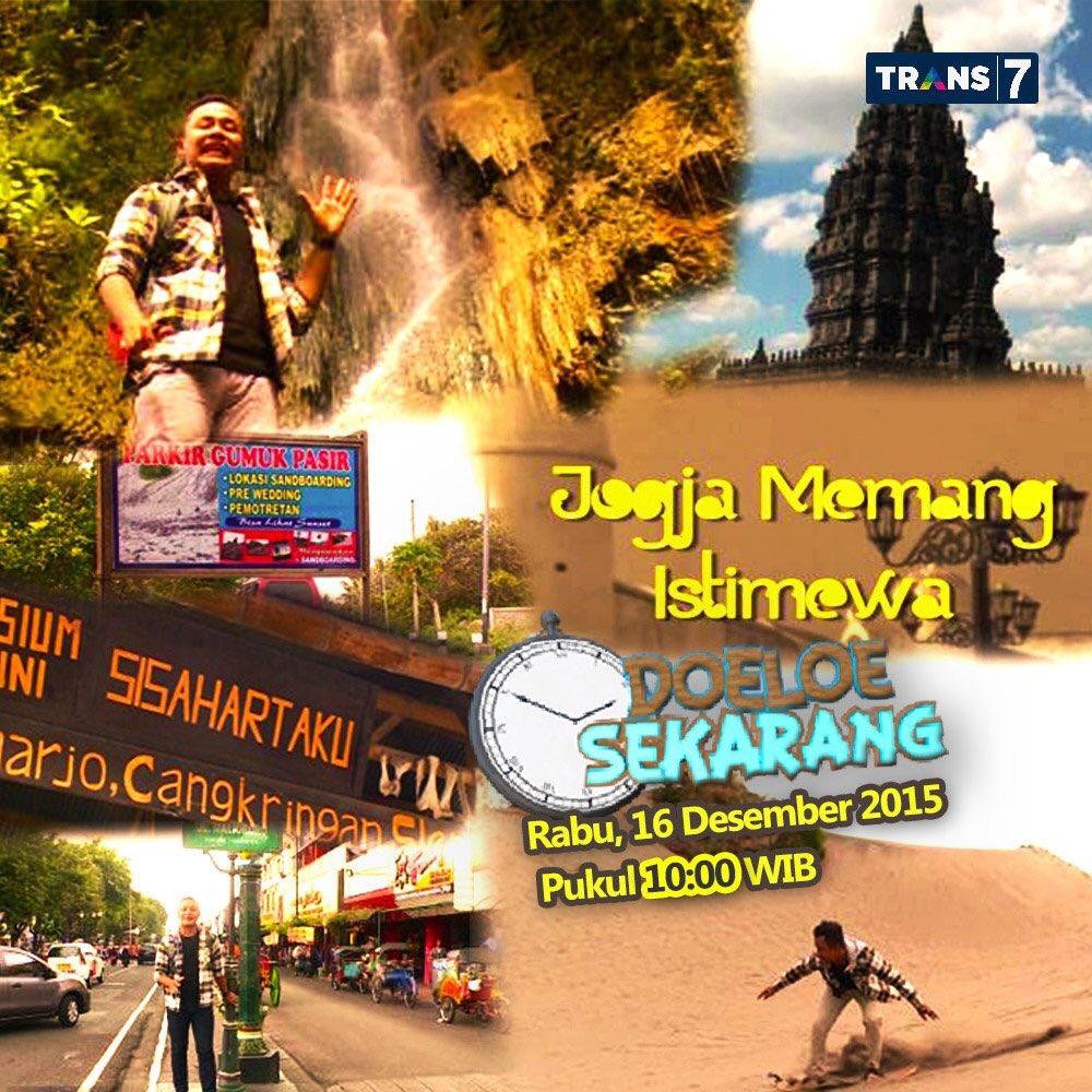 Selamat pagi! Saksikan @DSTrans7 dalam eps. 'Jogja Memang Istimewa' sesaat lagi pkl 10.00 WIB ya pemirsa..