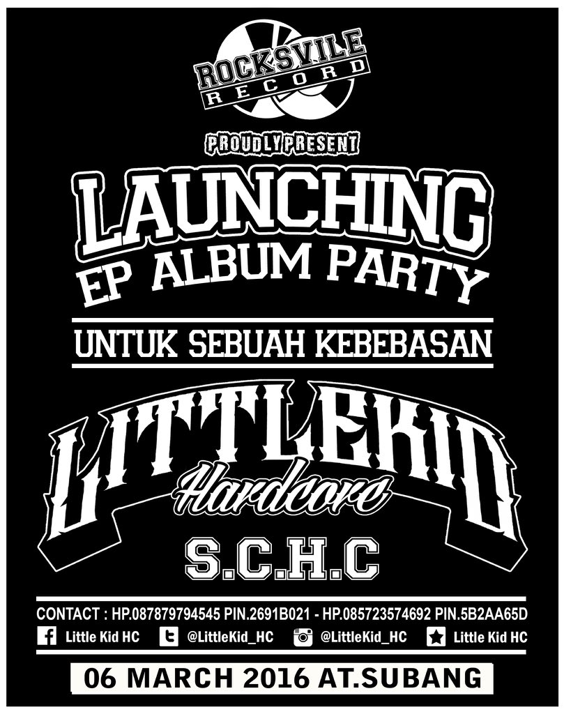 LittleKid_HC's tweet photo. COMINGSOON !!!

ROCKSVILE Record
Present
LAUNCHING EP ALBUM PARTY
"Untuk Sebuah Kebebasan"
On March 2016 At.Subang https://t.co/hTnmzOpYLI
