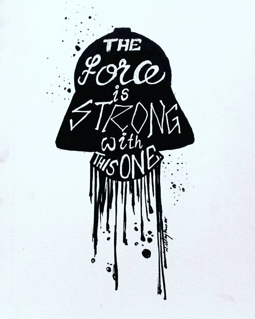 hashtagstarwars's tweet photo. New #DarthVader Instagram by @pencilovestore // The Dark side #starwars #sketch #sketching #ink #typography #art #i… https://t.co/TbidUycBjs