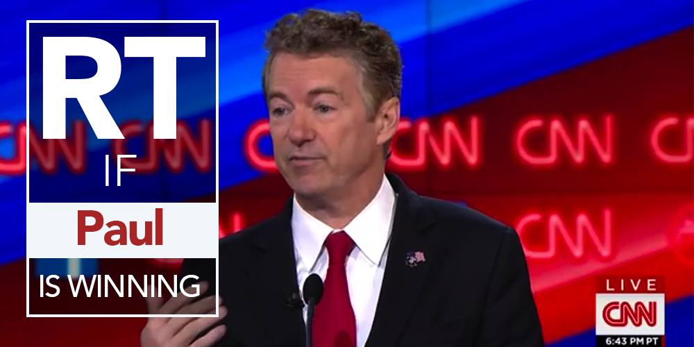 NRSC's tweet photo. RETWEET if you think @RandPaul is winning the #GOPDebate! https://t.co/u1TzKT6sWm https://t.co/31E1Sd93m3